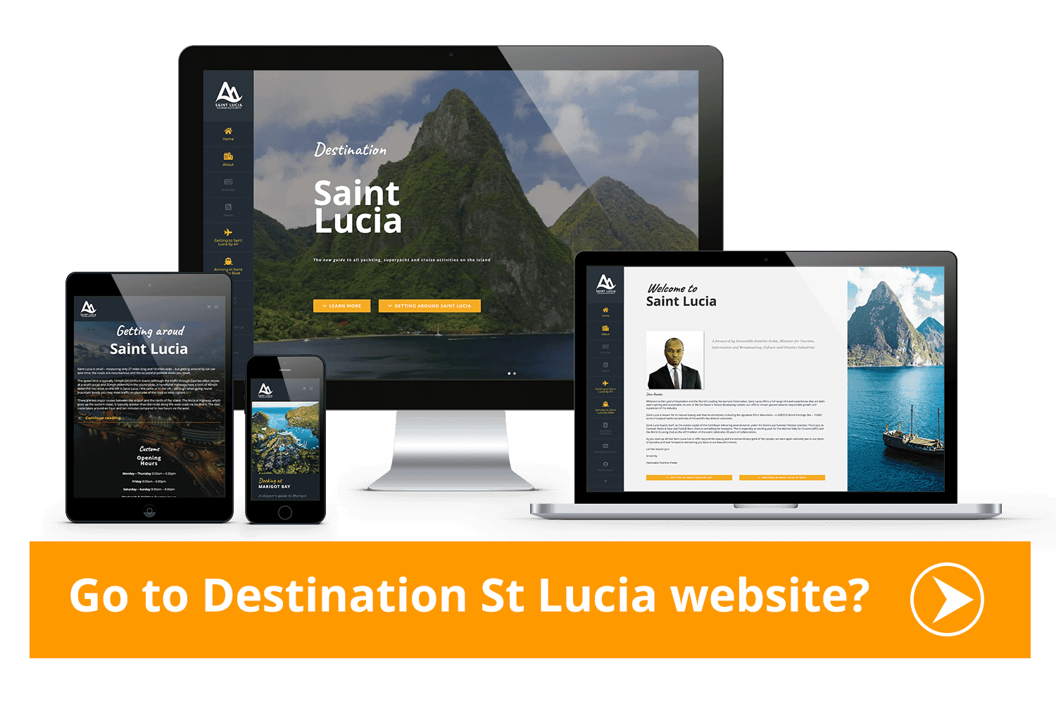 port, stlucia,device,responsive,webdesign